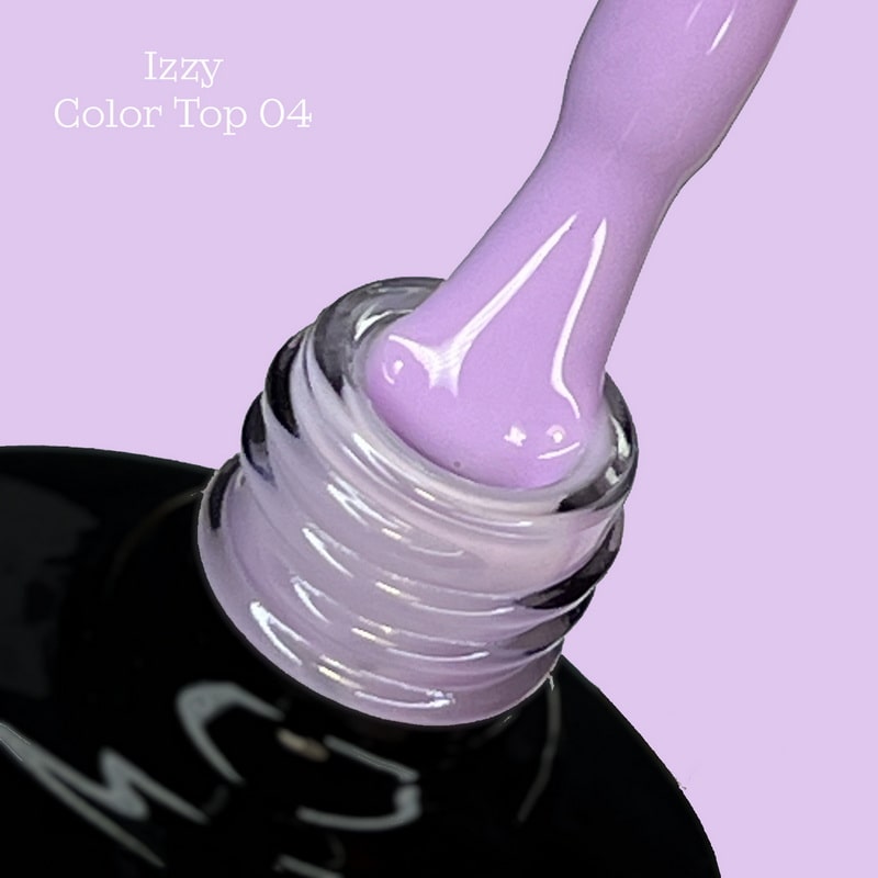 Камуфлюючий топ для нігтів Izzy Color Top 04, бузковий топ для манікюру 10мл (002736)
