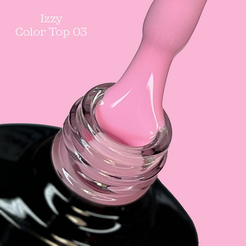 Камуфлюючий топ для нігтів Izzy Color Top 03, рожевий топ для манікюру 10мл (002737)