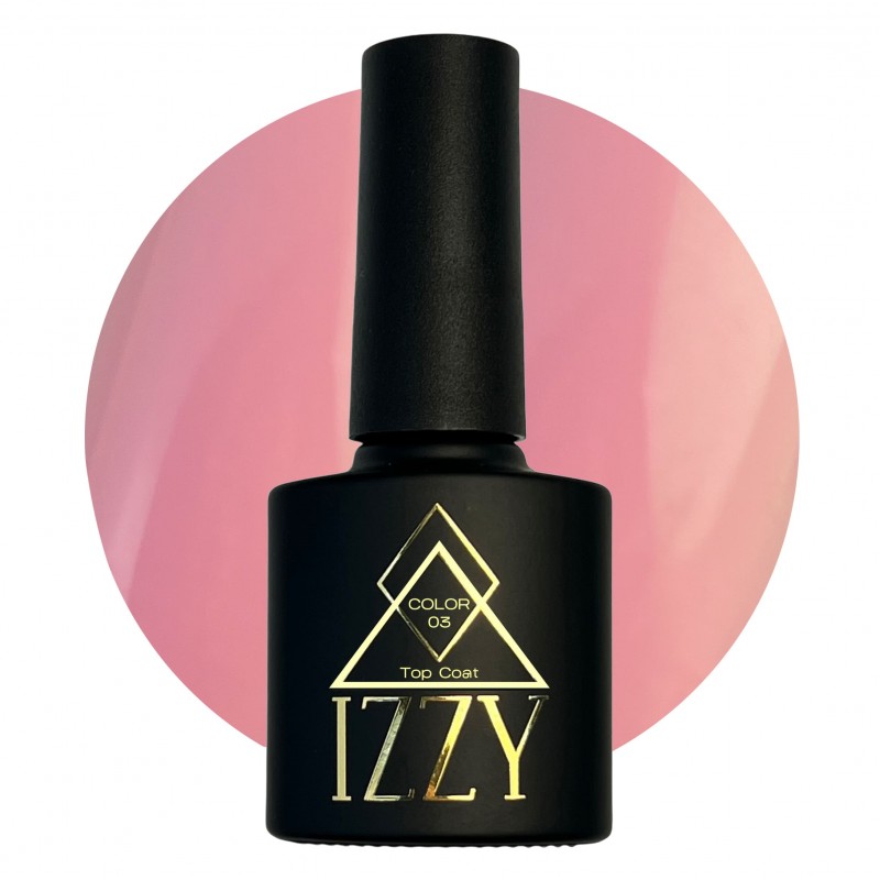 Камуфлюючий топ для нігтів Izzy Color Top 03, рожевий топ для манікюру 10мл (002737)