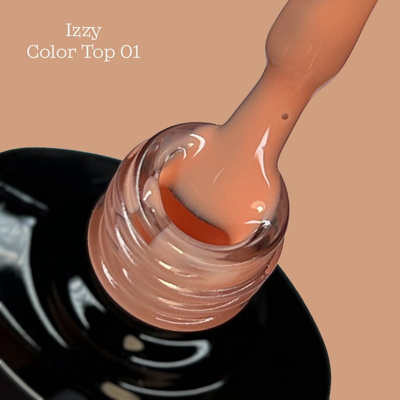 Камуфлюючий топ для нігтів Izzy Color Top 01, бежевий топ для манікюру 10мл (002739)