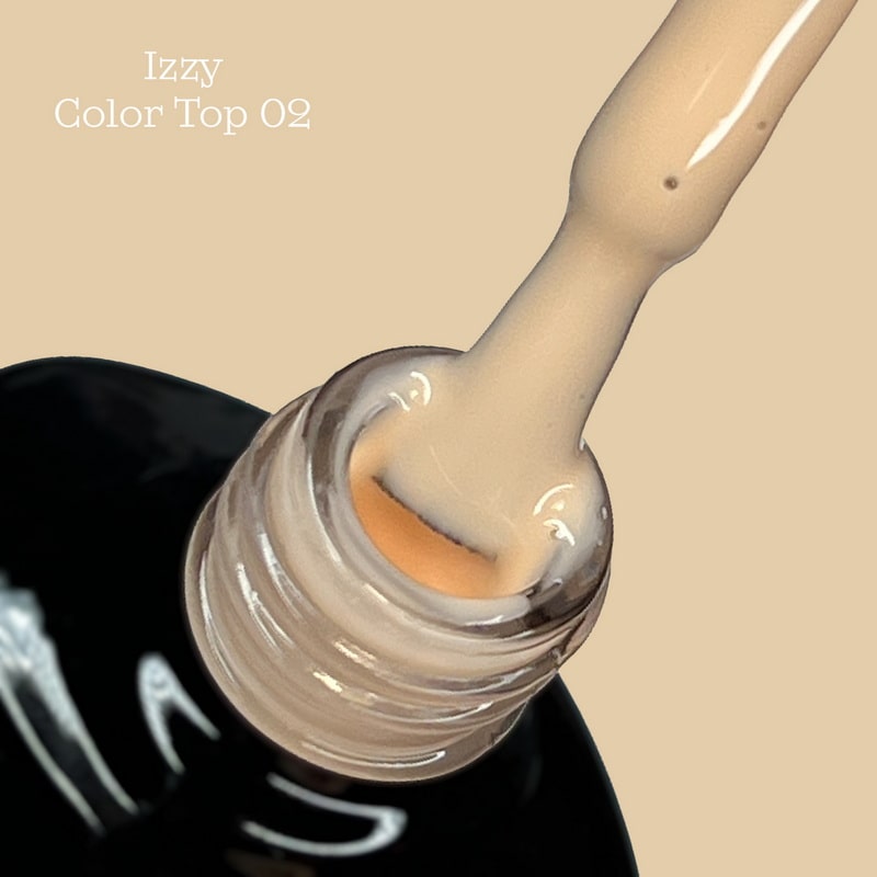 Камуфлюючий топ для нігтів Izzy Color Top 02, бежевий топ для манікюру 10мл (002740)