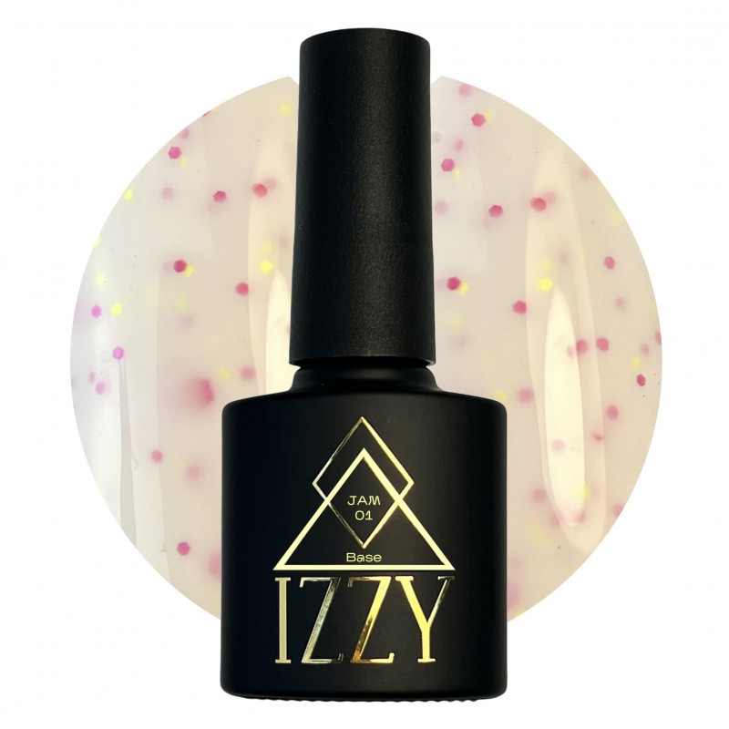 Молочна база IZZY Jam Base 01,  для манікюру з різнокольоровим декором, 10ml