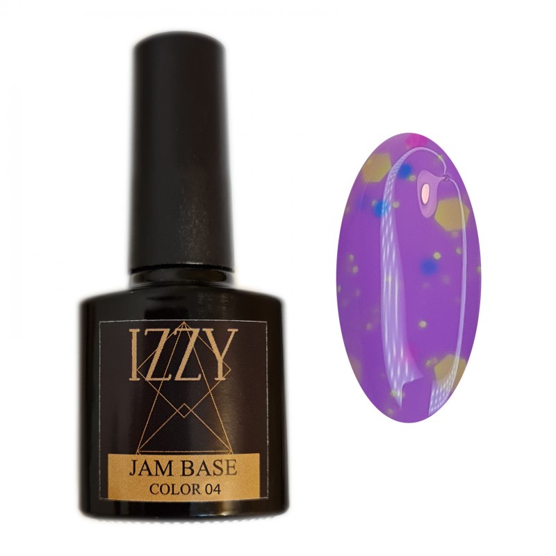Бузкова база IZZY Jam Base 04,  для манікюру з різнокольоровим декором, 10ml