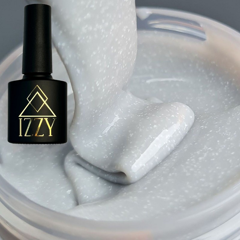 База для манікюру Izzy Any Base 03, сіра база для нігтів з білим декором, 10мл