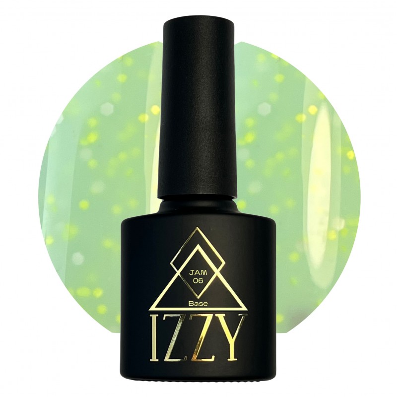 Бірюзова база IZZY Jam Base 06,  для манікюру з різнокольоровим декором, 10мл