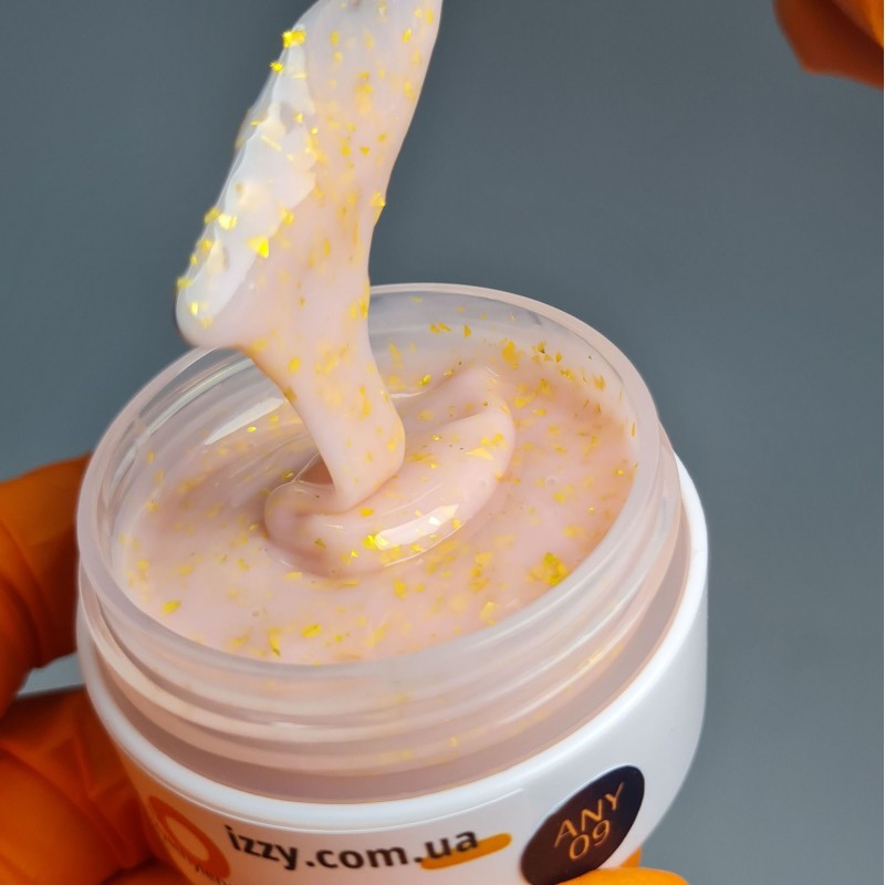 База для манікюру Izzy Any Base 09, бежева база для нігтів з поталлю, 25 ml