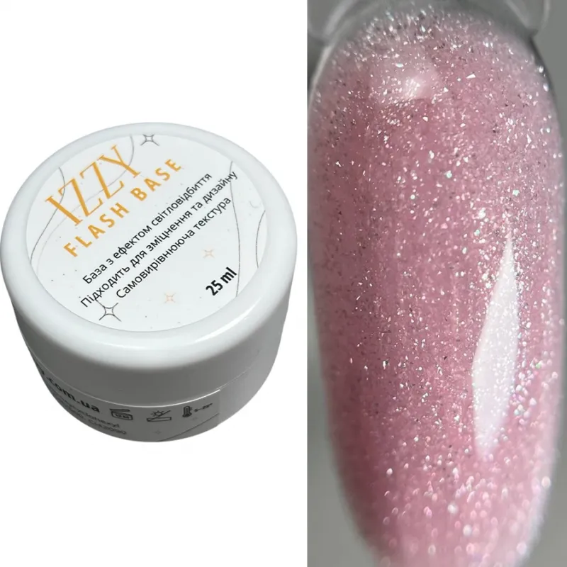 Світловідбиваюча база для манікюру IZZY Flash Base 02, 25мл
