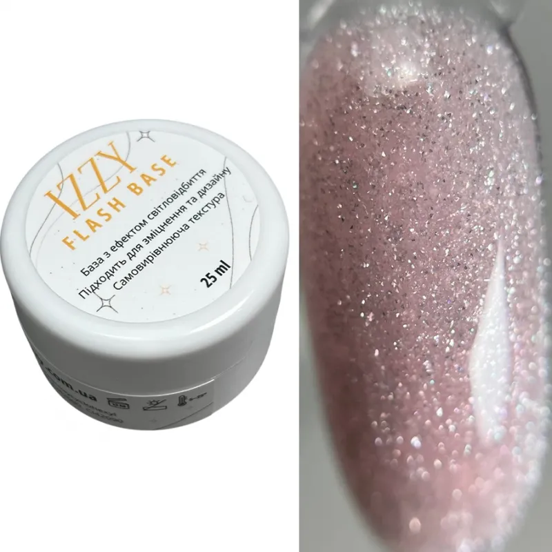 Світловідбиваюча база для манікюру IZZY Flash Base 03, 25мл
