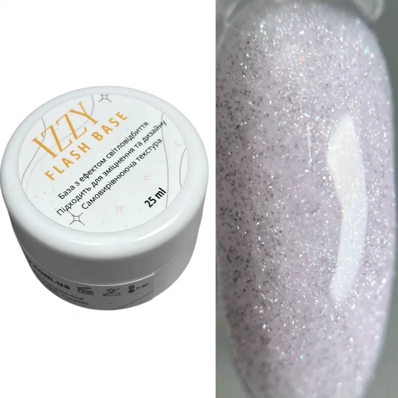 Світловідбиваюча база для манікюру IZZY Flash Base 04, 25мл