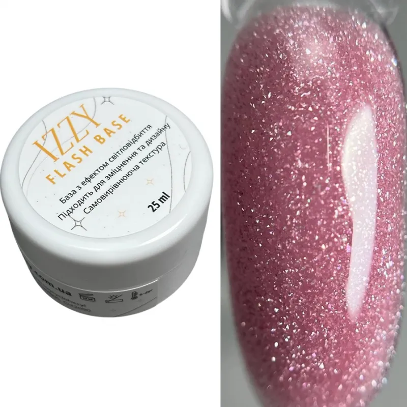 Світловідбиваюча база для манікюру IZZY Flash Base 05, 25мл