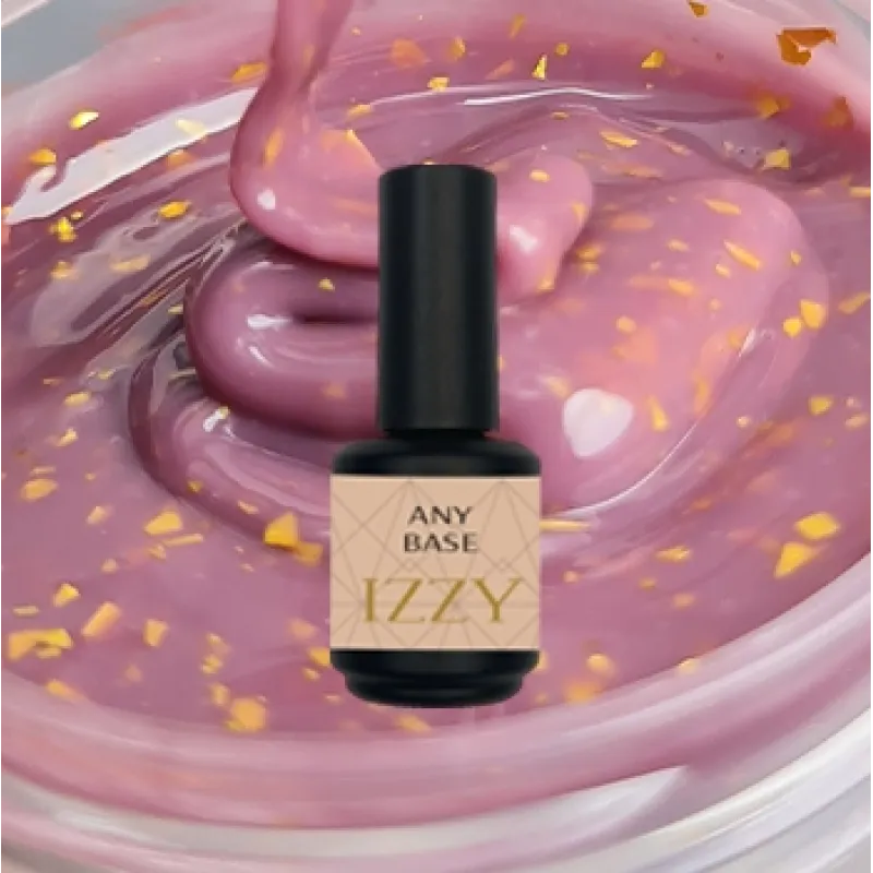 База для манікюру Izzy Any Base 013, рожева база для нігтів з поталлю, 15 мл