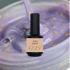 База для манікюру Izzy Any Base 014, фіолетова база для нігтів з поталлю, 15 мл