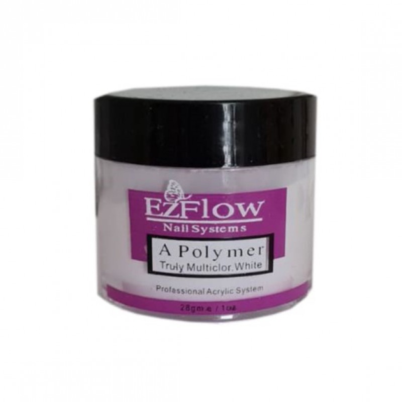 Акрилова пудра для манікюру біла EzFlow, 28гр