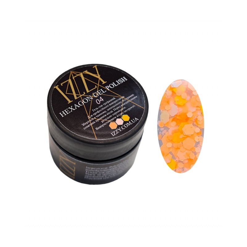 Декоративний гель-лак для манікюру IZZY Confetti №04, 25 ml