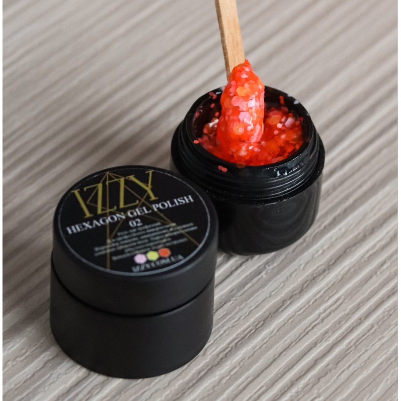 Декоративний гель-лак для манікюру IZZY Confetti №02, 25 ml