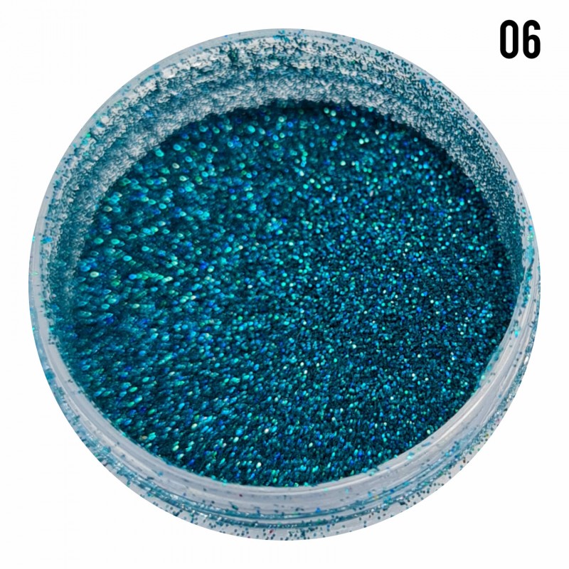 Світлий бірюзовий пил для втирання, №6