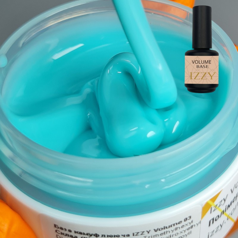 База для манікюру бірюзова, Izzy Volume Base 03, 15мл