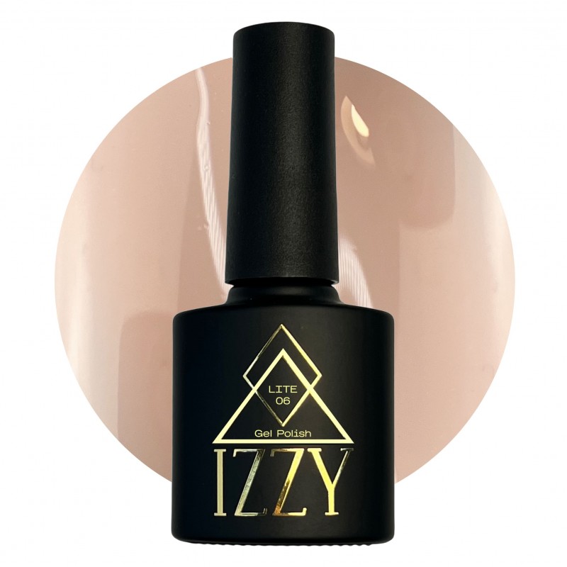 Гель-лак ніжного персикового камуфлюючого кольору Izzy Gel Polish Lite 06, 10мл