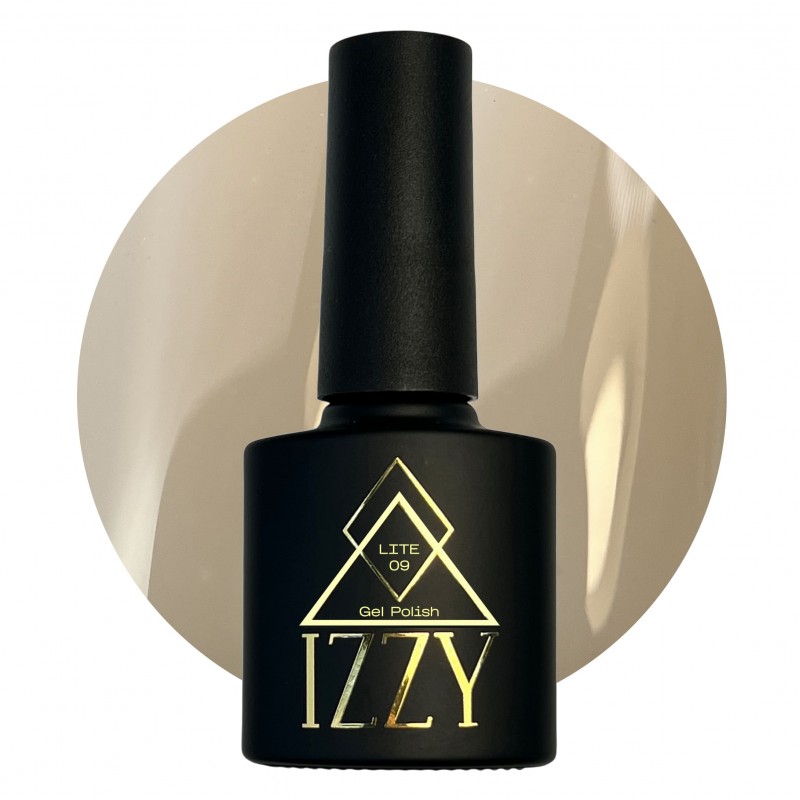 Гель-лак ніжного бежевого камуфлюючого кольору Izzy Gel Polish Lite 09, 10мл