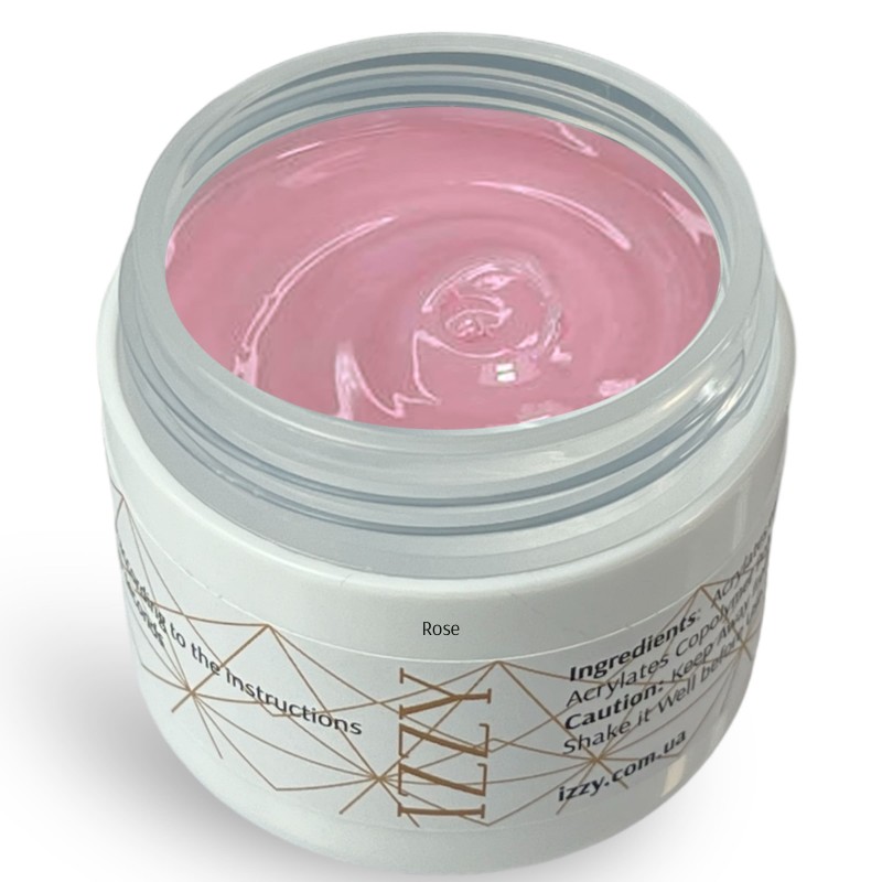 Cover Rose гель 40гр., для нарощування нігтів, камуфлюючий, двофазний Izzy