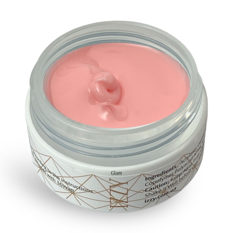 Cover Glam гель 20гр., для нарощування нігтів, камуфлюючий, двофазний Izzy