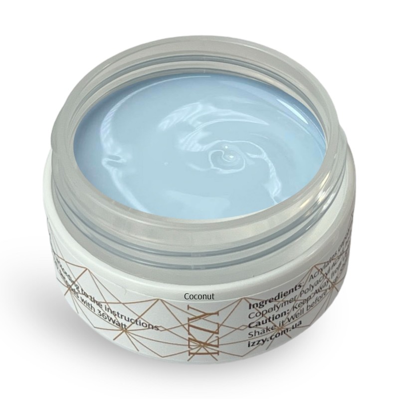 Cover Coconut гель 20гр., для нарощування нігтів, камуфлюючий, двофазний Izzy