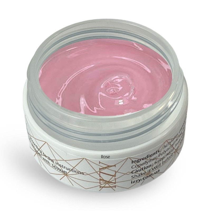 Cover Rose гель 20гр., для нарощування нігтів, камуфлюючий, двофазний Izzy