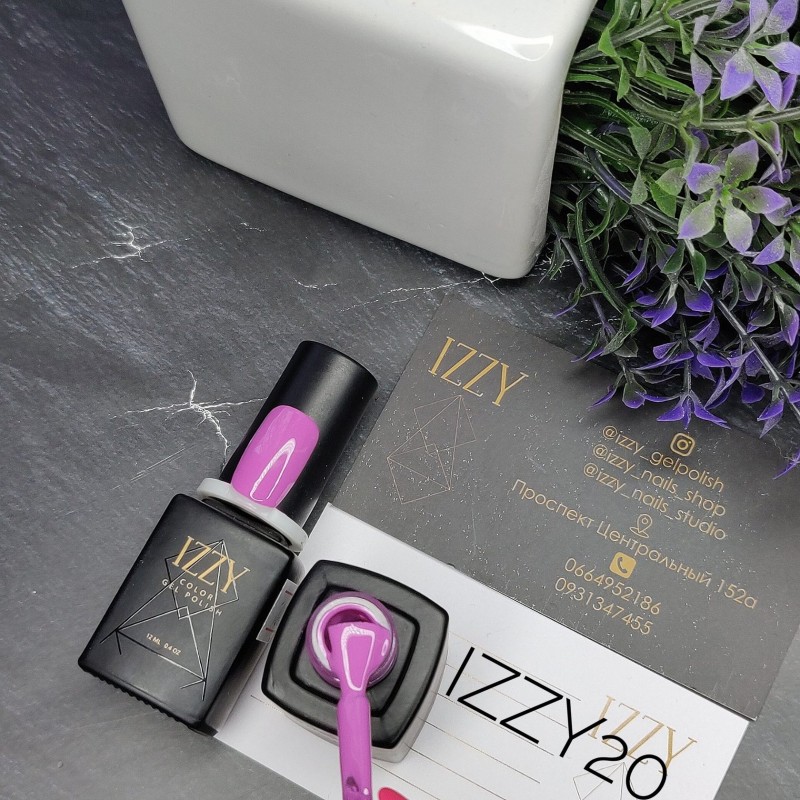 Бузковий гель-лак для манікюру IZZY 20, 12мл