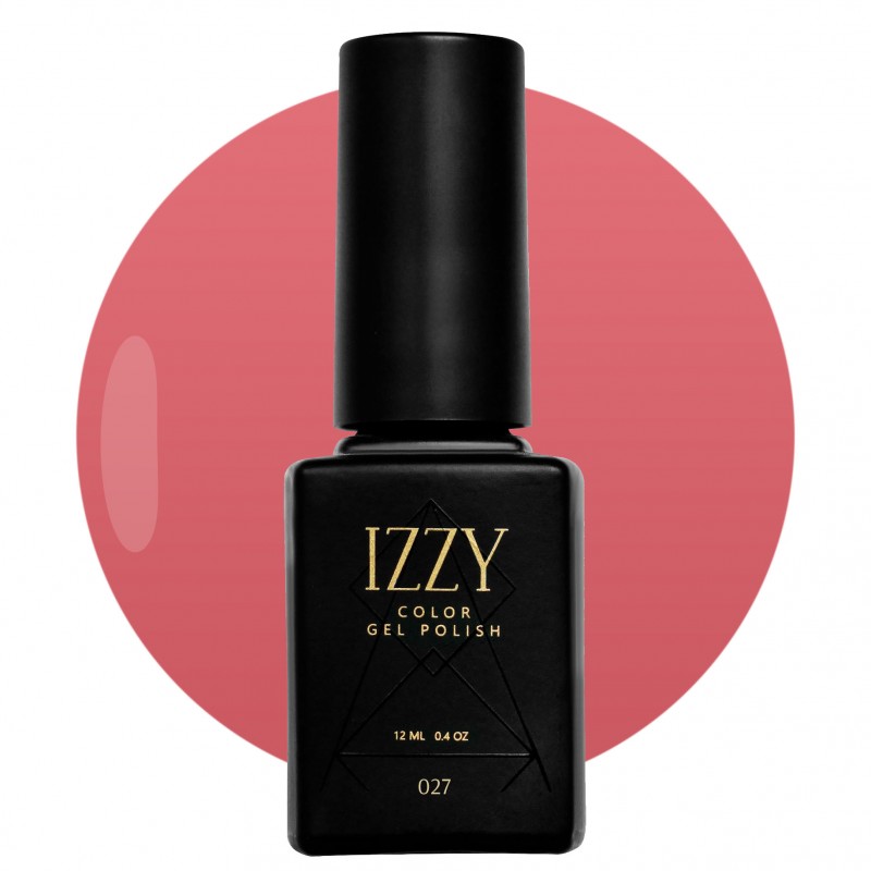 Рожевий персиковий гель-лак для манікюру IZZY 027, 12мл