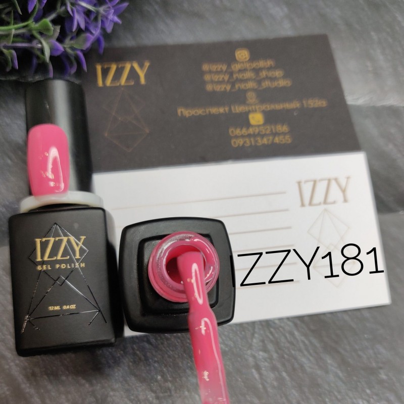 Рожевий гель-лак для нігтів IZZY 181, 12мл