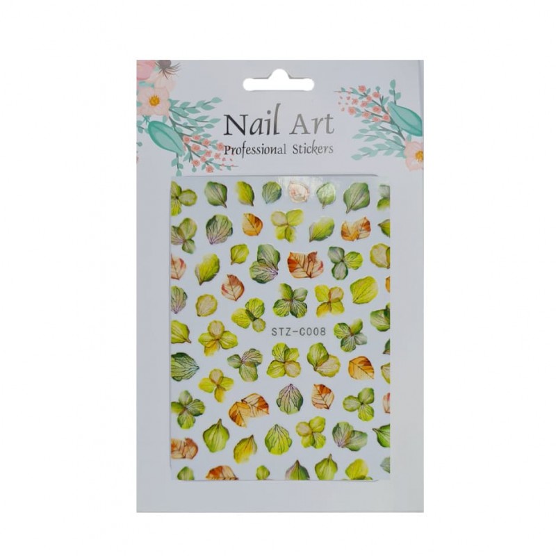 Наклейка для манікюру "Квіти жовті"