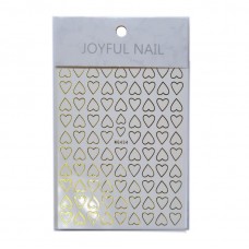 Наклейка для манікюру "Золоте серце"