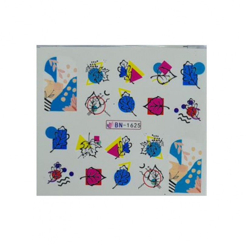 Слайдери для манікюру, водні налейки на нігті "Абстракція"