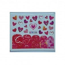 Слайдери для манікюру до Дня Закоханих – сердечка, поцілунки, Love