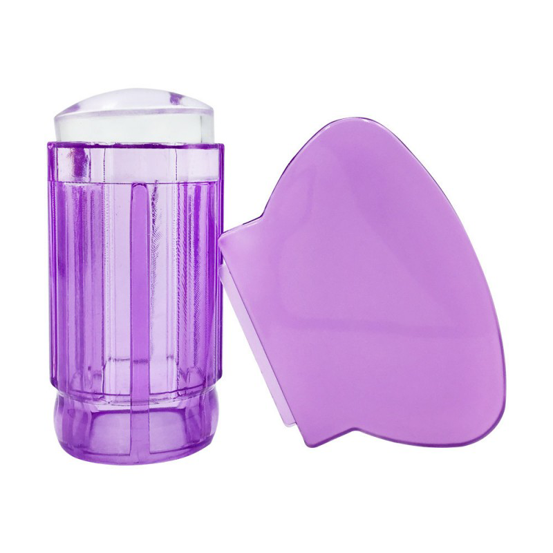 Прозорий силіконовий штамп для стемпінгу зі скребком та кришечкою