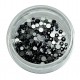 Чорні стрази для манікюру різного розміру, 100шт