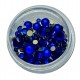Сині стрази для манікюру різного розміру, 100шт