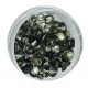Сірі стрази для манікюру різного розміру, 100шт