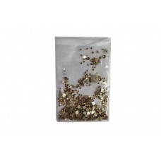 Блакитно-бірюзові стрази для манікюру різного розміру, 100шт