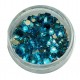 Блакитно-бірюзові стрази для манікюру різного розміру, 100шт