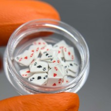 Декор для манікюру фімо "Карти" в платиковій банці