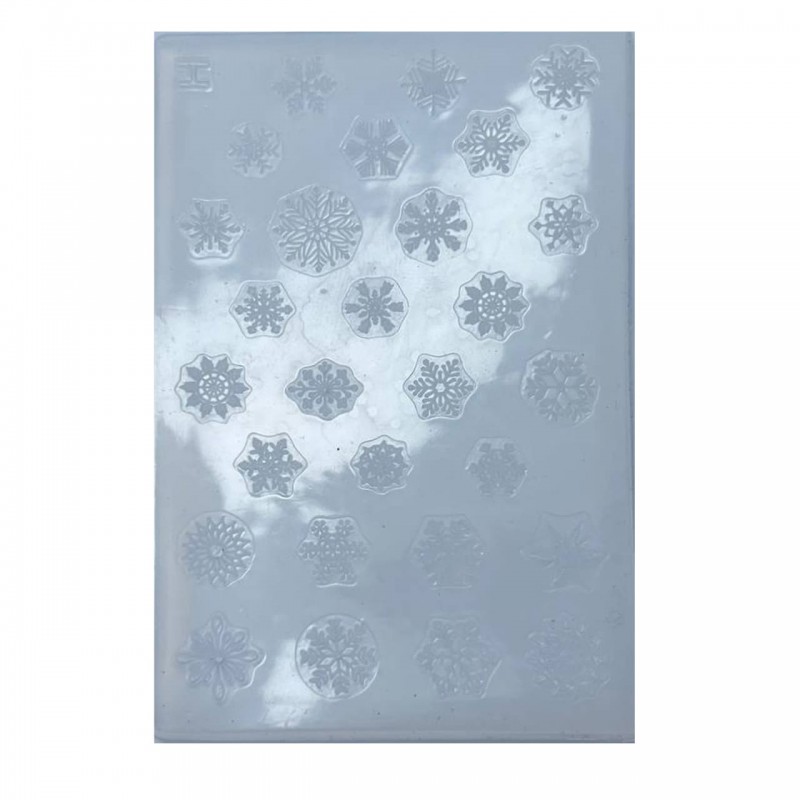 Силіконовий молд для манікюру "Сніжинки"