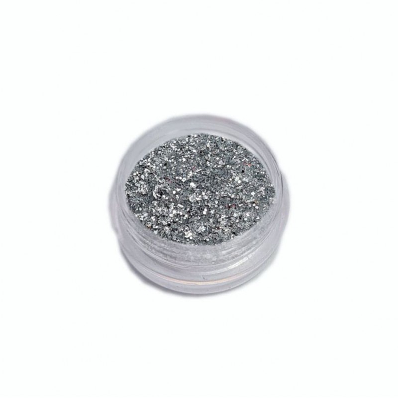 "Сухий блиск", Срібний, сріблясті блискітки для нігтів