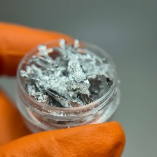 Поталь для манікюру, фольга жата в баночці срібна