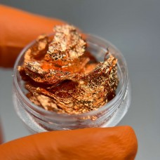 Поталь для манікюру, фольга жата в баночці червоне золото