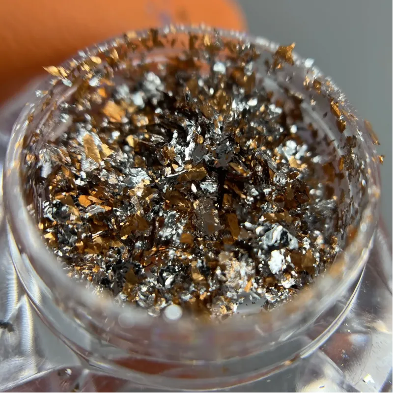 Срібно-золота втірка для манікюру 007-2