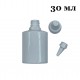 Флакон з носиком-дозатором, пуста тара біла, 30мл