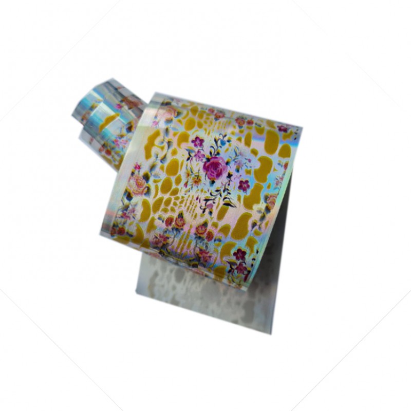 Відривна фольга для манікюру Квіти №39