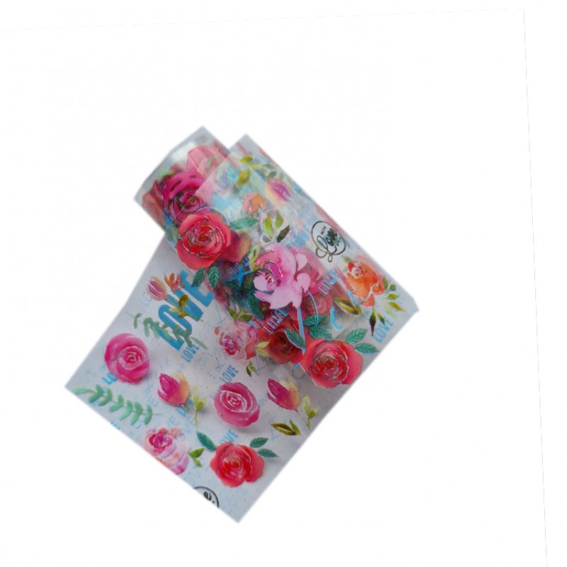 Відривна фольга для манікюру Квіти №49