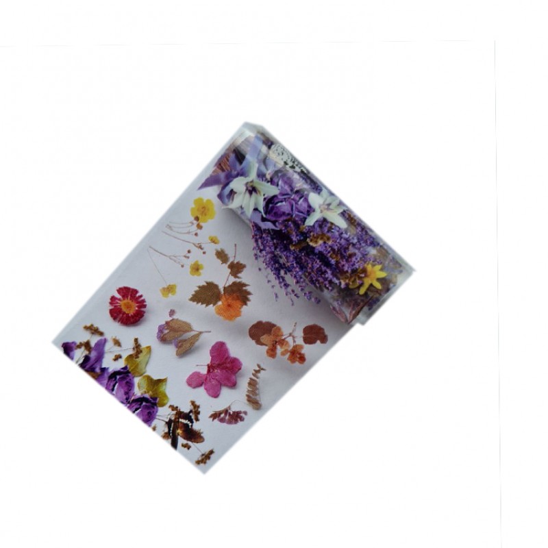 Відривна фольга для манікюру Квіти №51